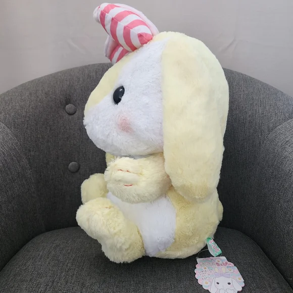 Large Yellow Pote Usa Loppy Plushie - Picture 2 of 4